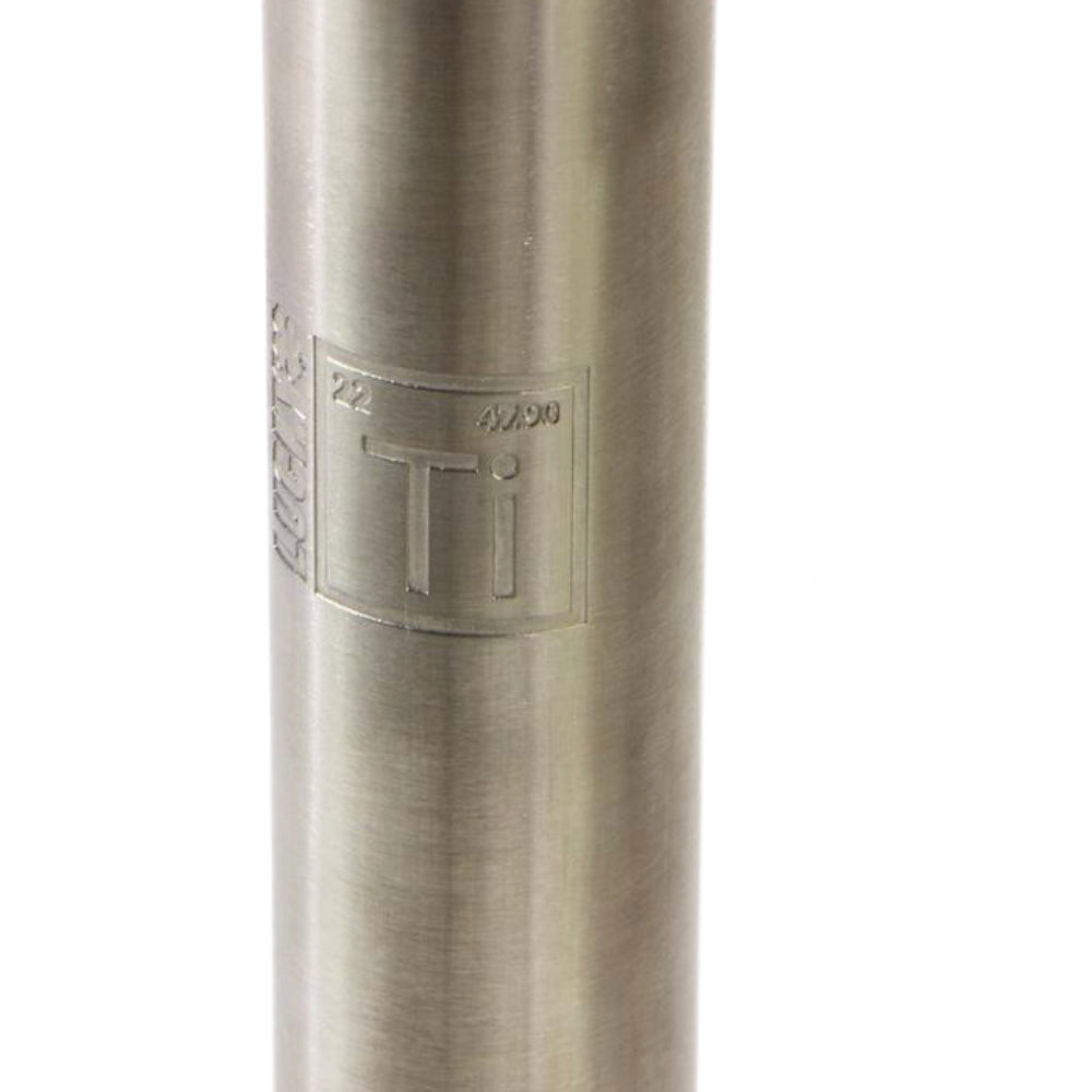 Lucky Titanium Kink Freestyle Super Light Scooter Bars Raw Logo Close Up On Logo