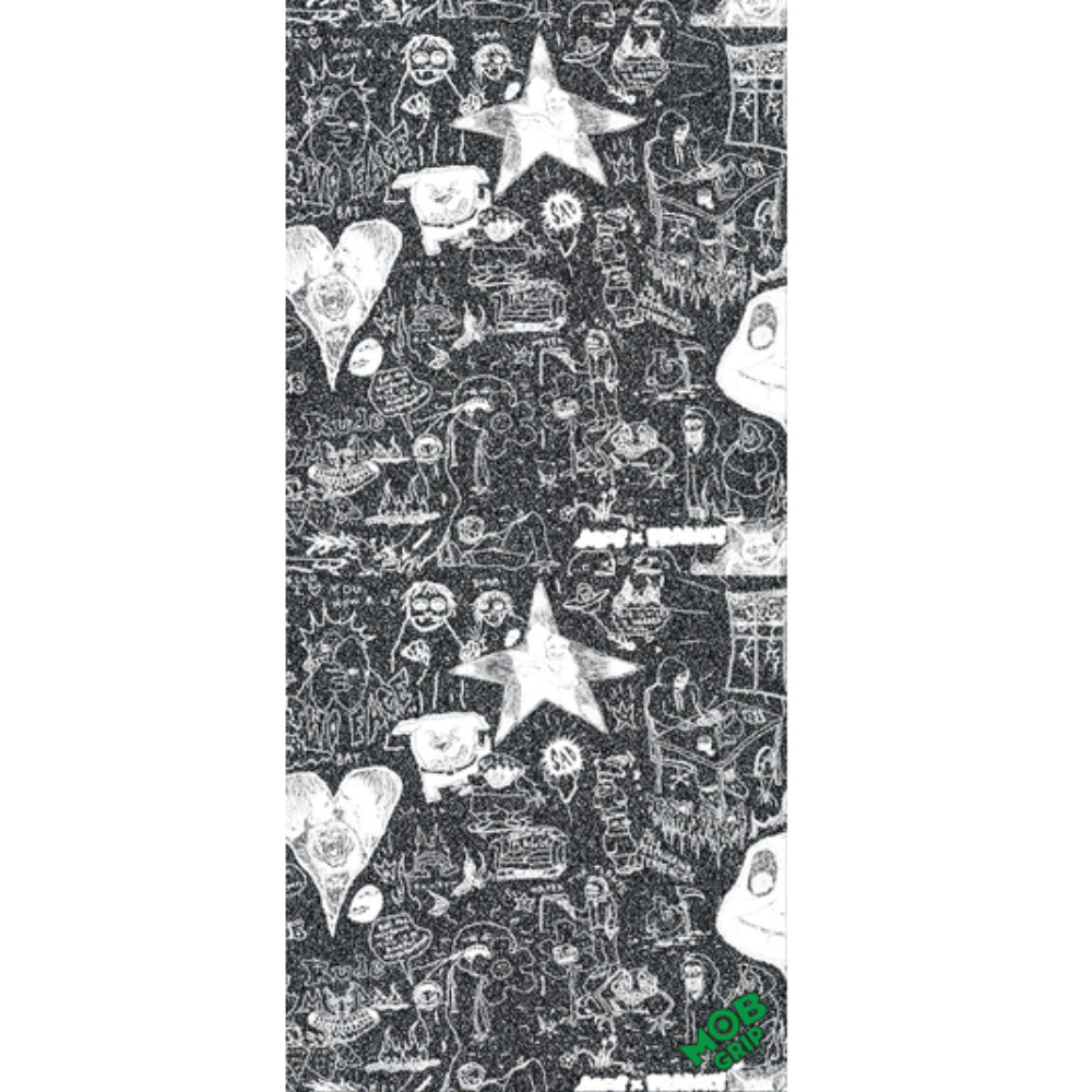 MOB Frankie Villani Full Drawing Skateboard Griptape Close Up