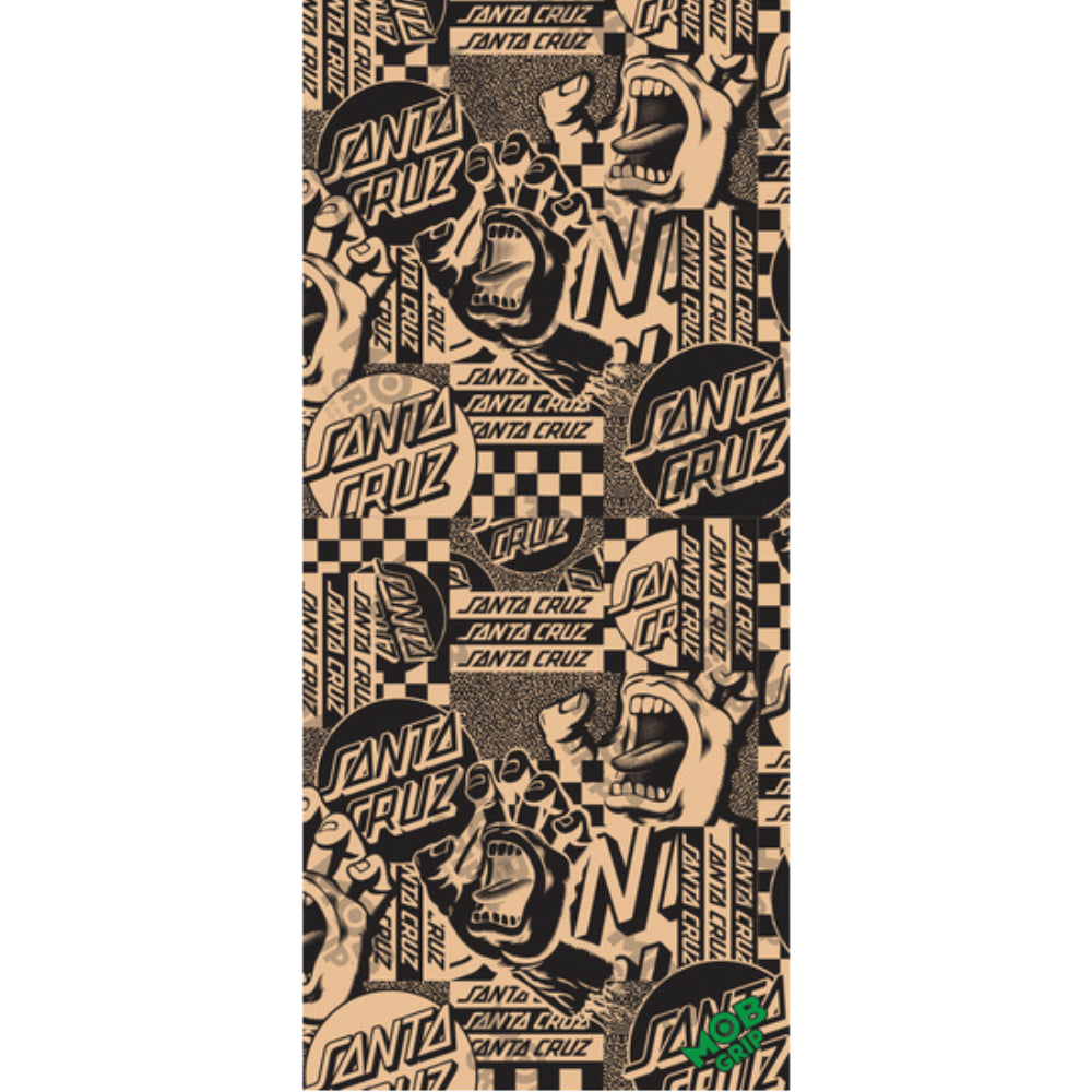 MOB SC Flier Collage Hand Clear Skateboard Griptape Close Up