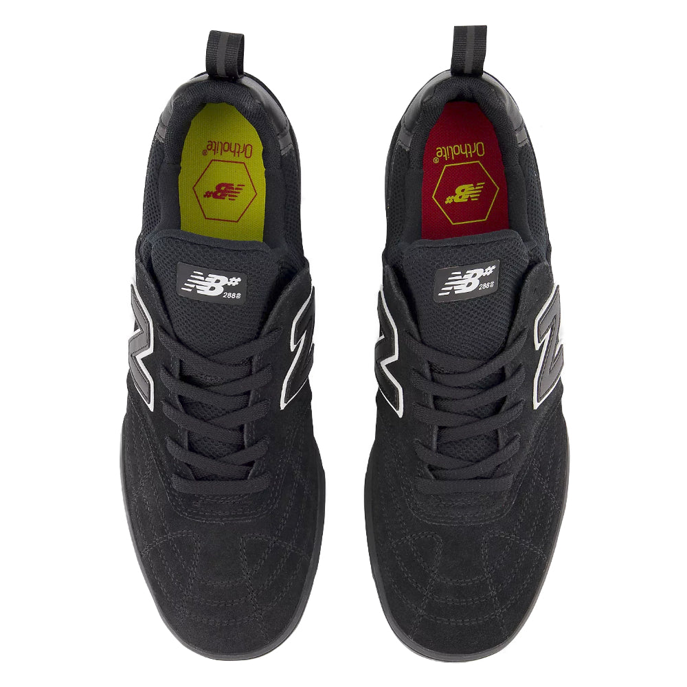 New Balance Numeric 288 Sport Black White - Shoes Top View 2 Colors Insole