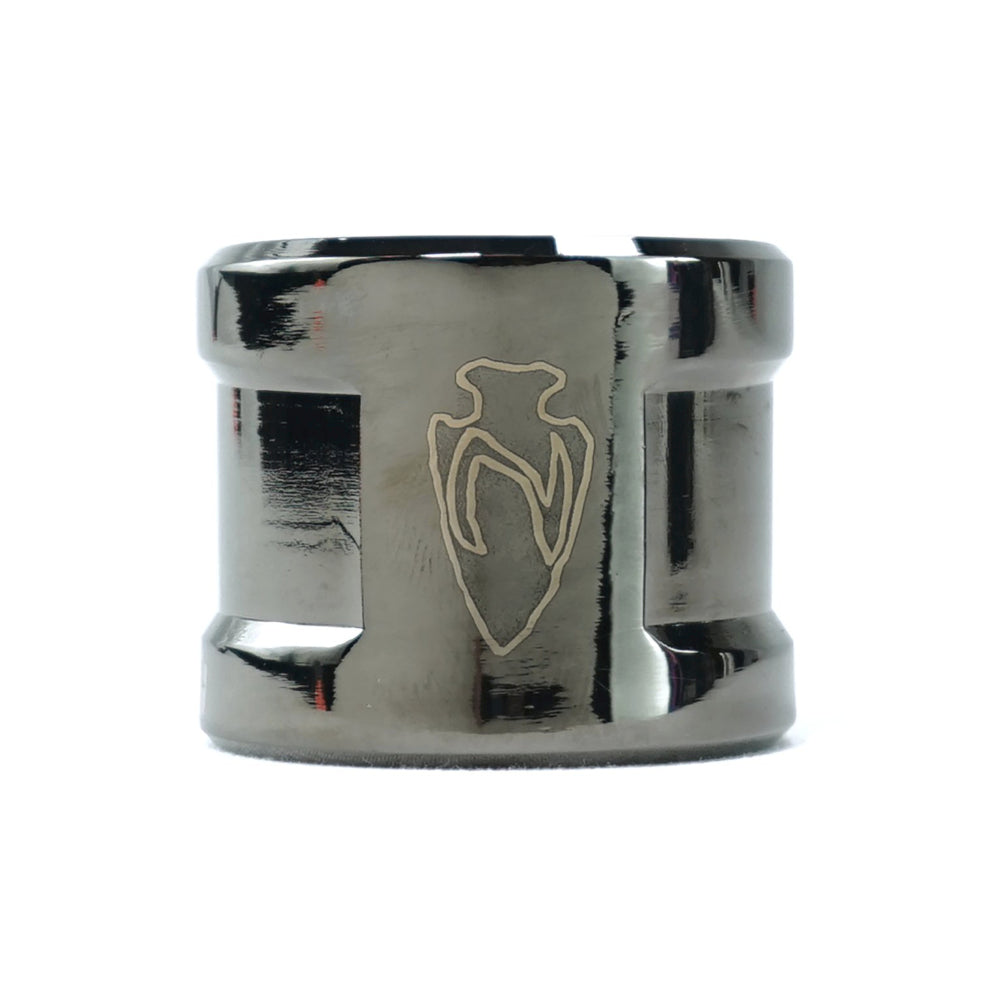 North Scooters Axe - Scooter Clamp Black Chrome Front