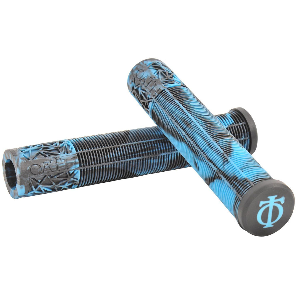 Oath Bermuda - Grips Blue Black Marble Crossed Bar Ends