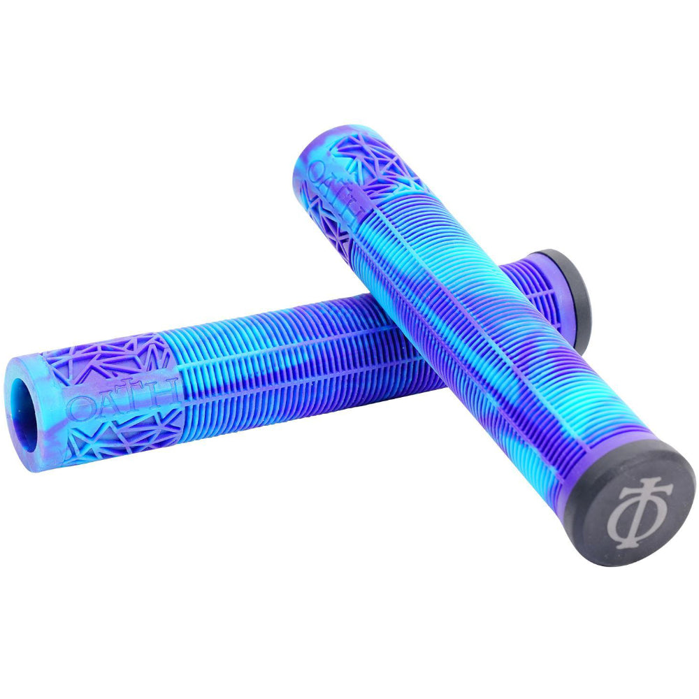 Oath Bermuda - Grips Blue Purple Crossed Bar Ends