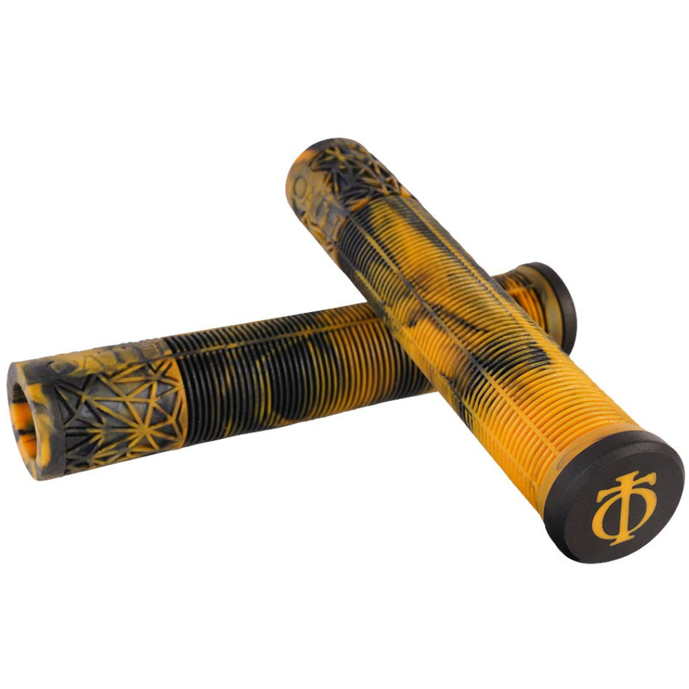 Oath Bermuda - Grips Orange Black Marble Crossed Bar Ends