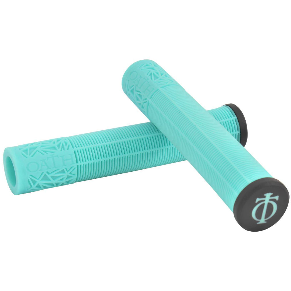 Oath Bermuda - Grips Pastel Teal Crossed Bar Ends