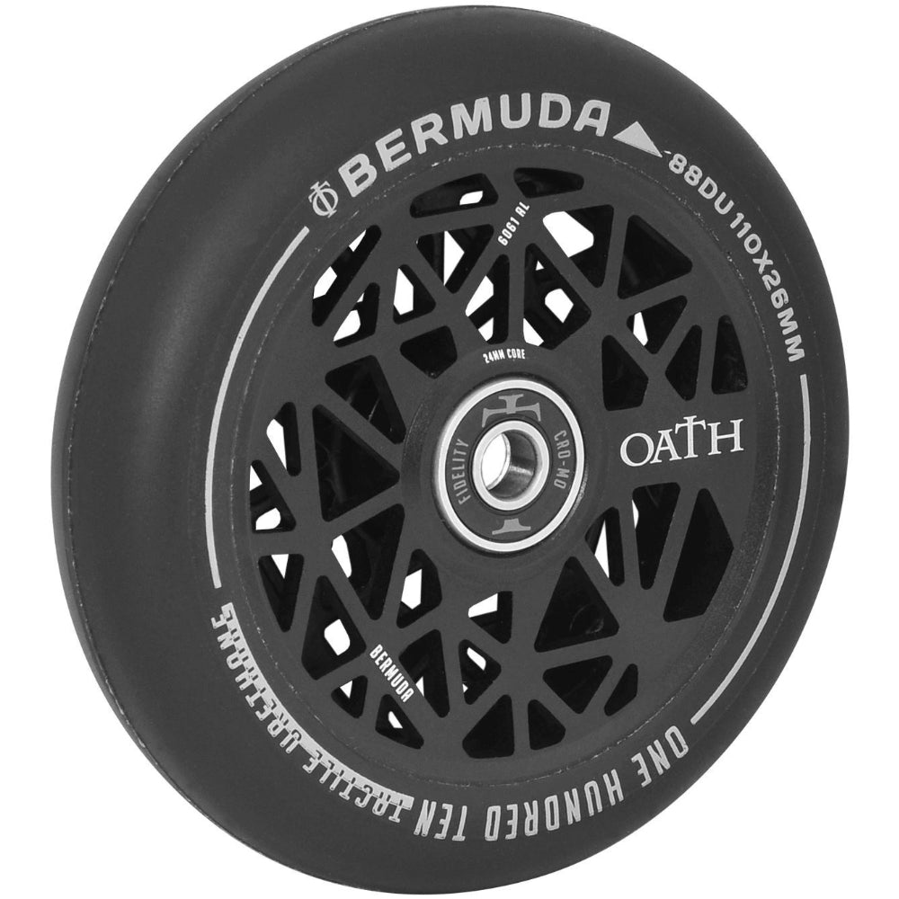 Oath Bermuda 110mm (PAIR) - Scooter Wheels Anodize Satin Black Angle