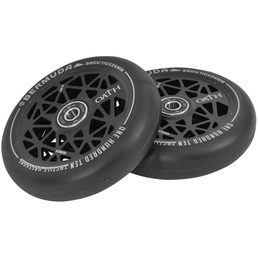 Oath Bermuda 110mm (PAIR) - Scooter Wheels Anodize Satin Black Set