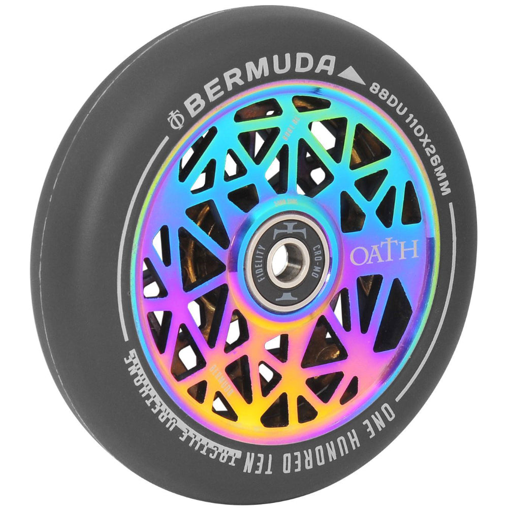 Oath Bermuda 110mm (PAIR) - Scooter Wheels Neo Chrome Angle