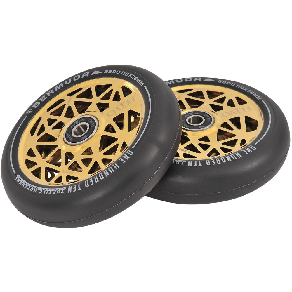 Oath Bermuda 110mm (PAIR) - Scooter Wheels Neo Gold Set