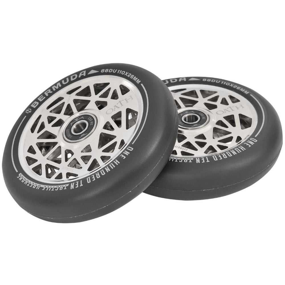 Oath Bermuda 110mm (PAIR) - Scooter Wheels Neo Silver Set