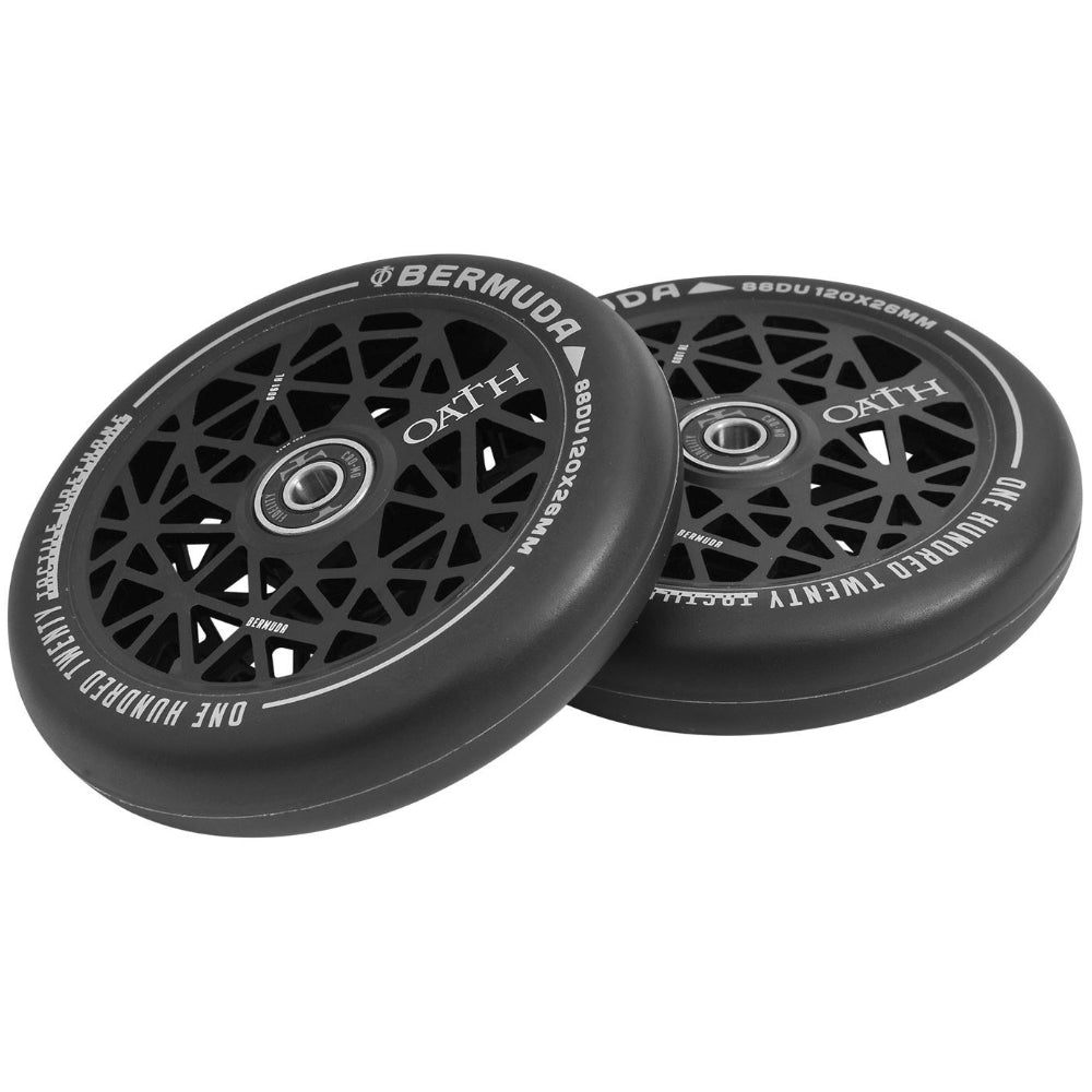 Oath Bermuda 120mm (PAIR) - Scooter Wheels Anodize Satin Black Set