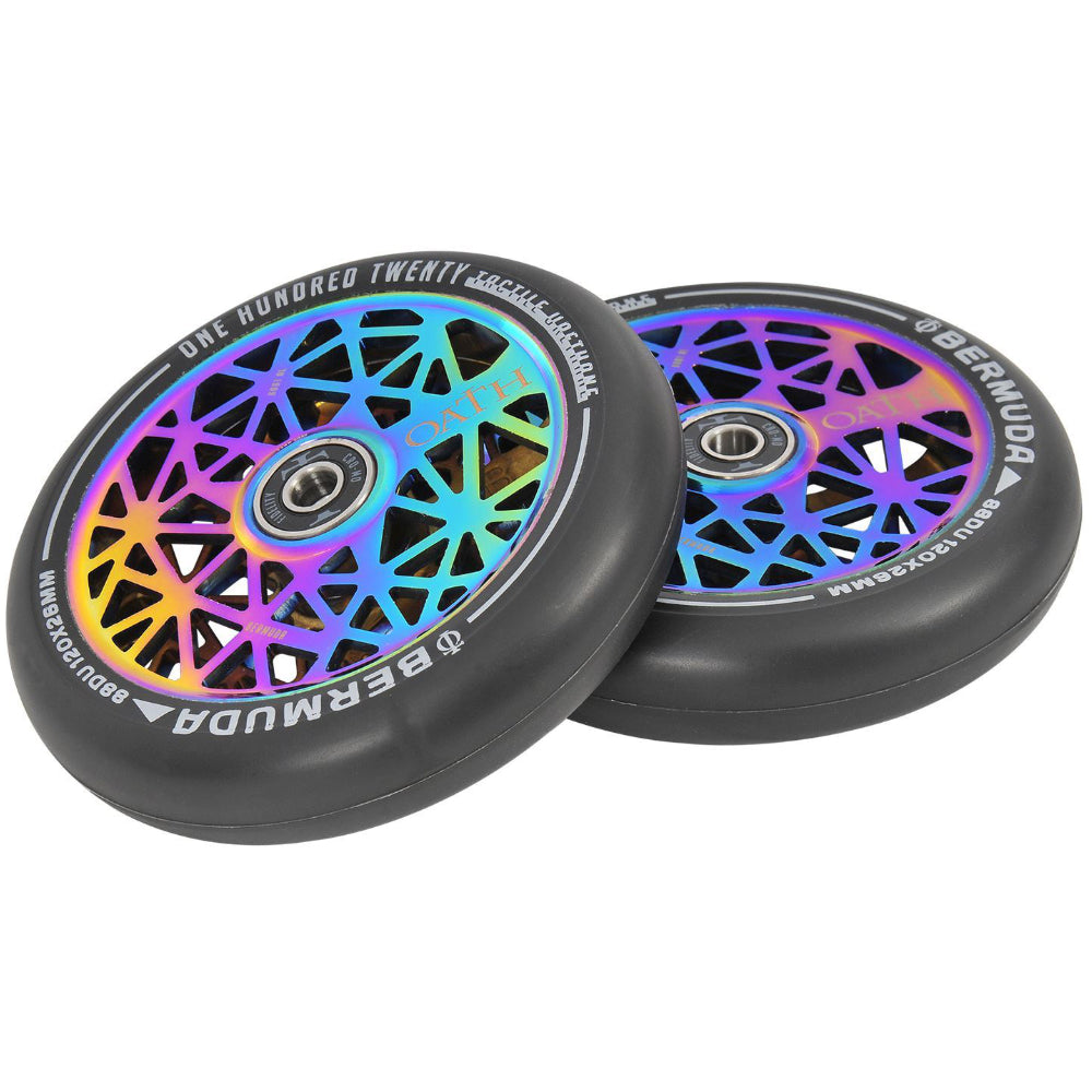 Oath Bermuda 120mm (PAIR) - Scooter Wheels N eo Chrome Set