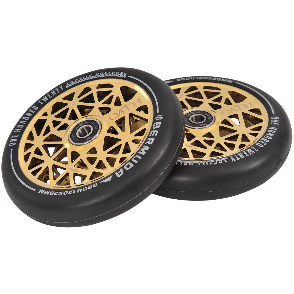 Oath Bermuda 120mm (PAIR) - Scooter Wheels Neo Gold Set