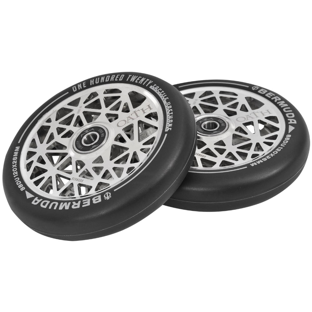 Oath Bermuda 120mm (PAIR) - Scooter Wheels Neo Silver Set