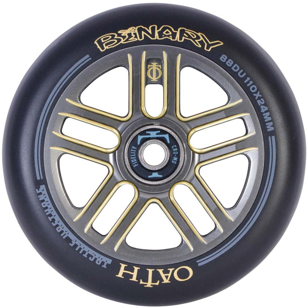 Oath Binary 110x24mm Scooter Wheels Titanium Gold