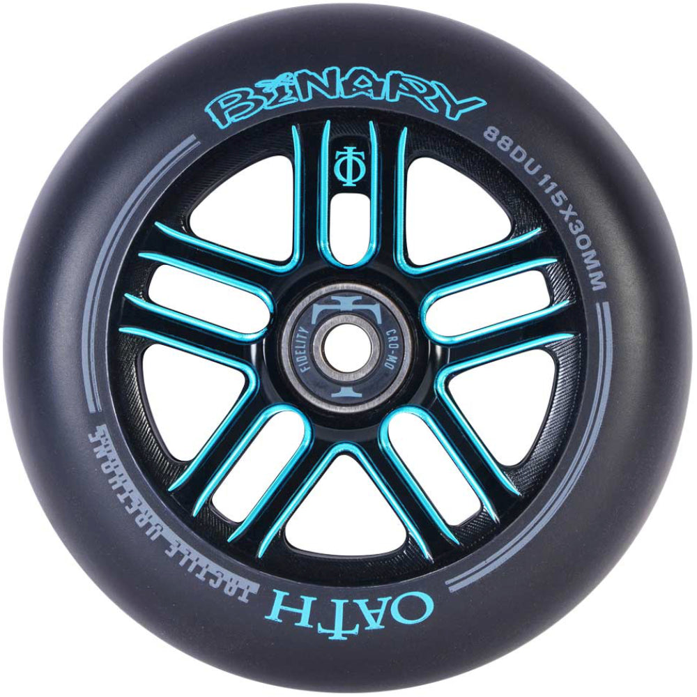Oath Binary 115x30mm Scooter Wheels Black Blue
