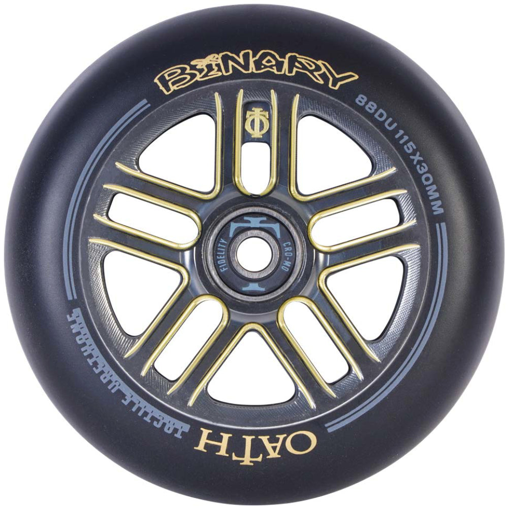 Oath Binary 115x30mm Scooter Wheels Titanium Gold