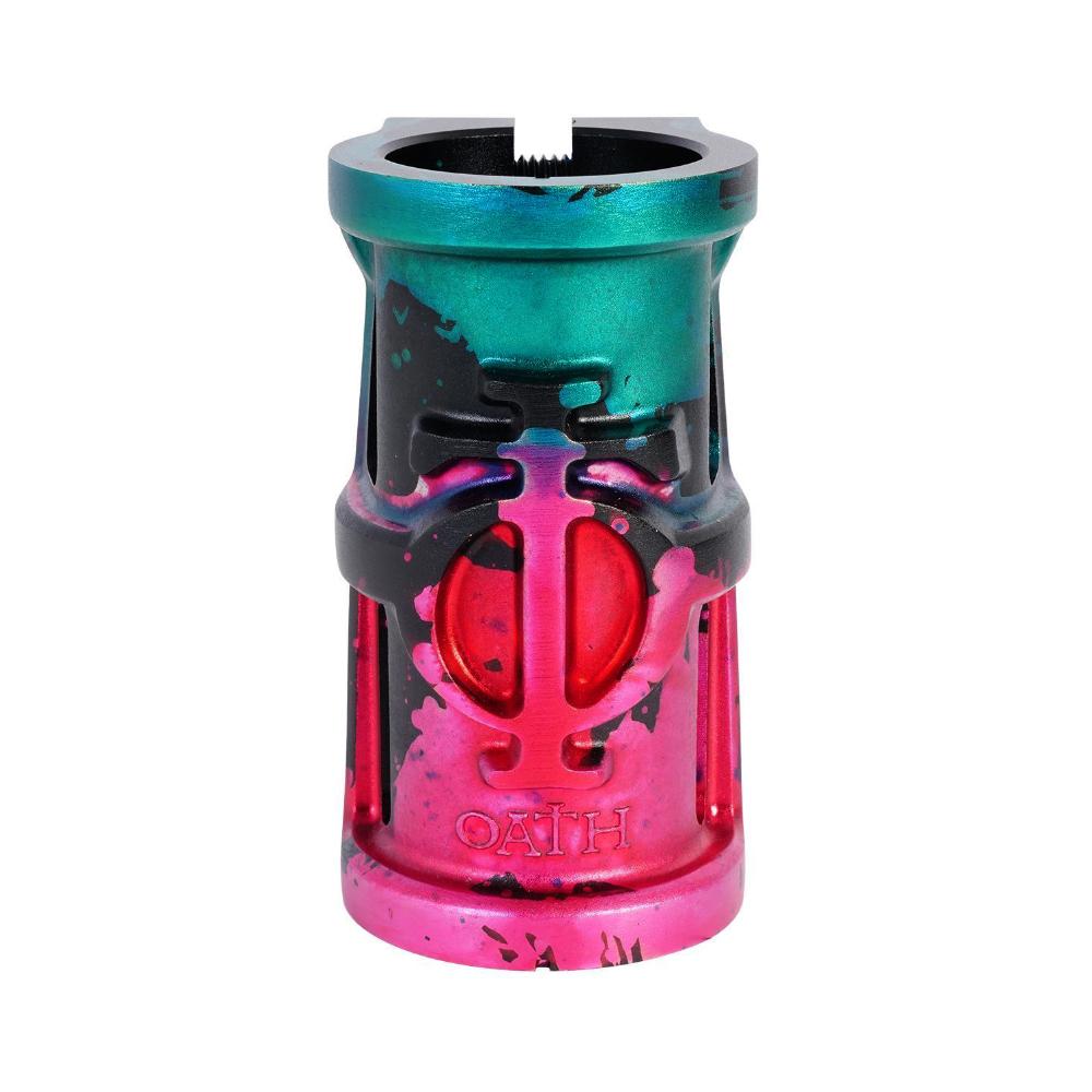 Oath Cage SCS V2 - Scooter Clamp Green Pink Black Front