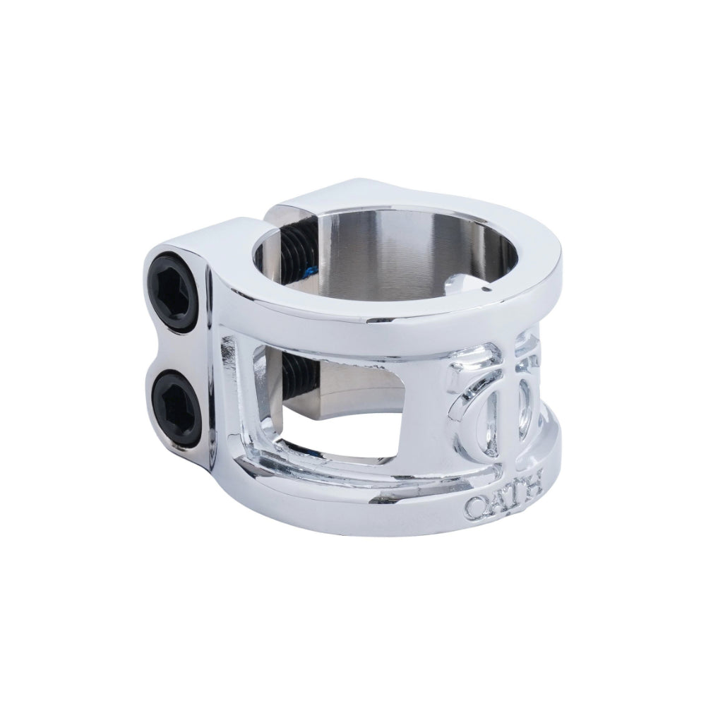 Oath Cage V2 Double - Scooter Clamp Neo Silver Angle