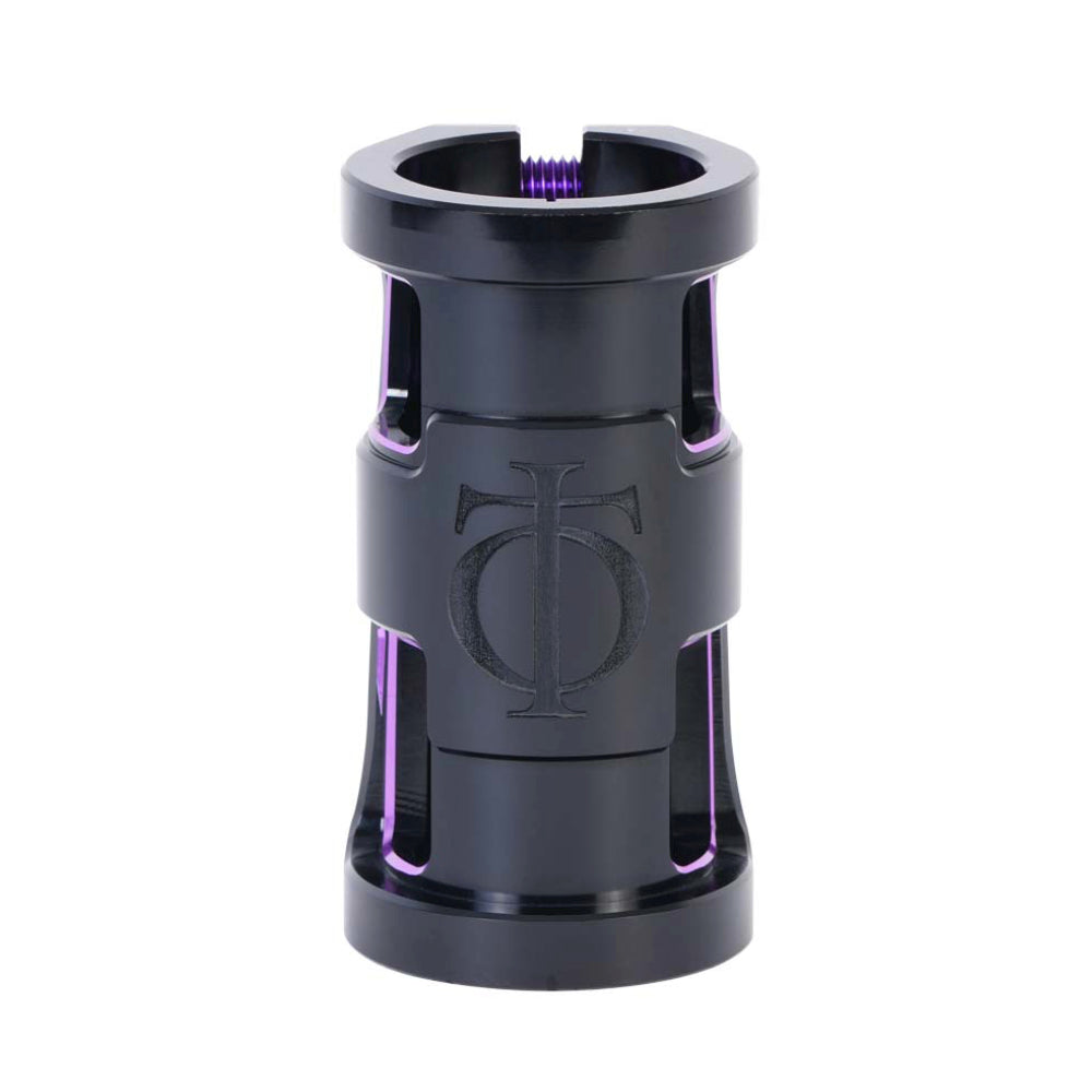 Oath Carcass SCS Light Scooter Clamp Black Purple Front Logo