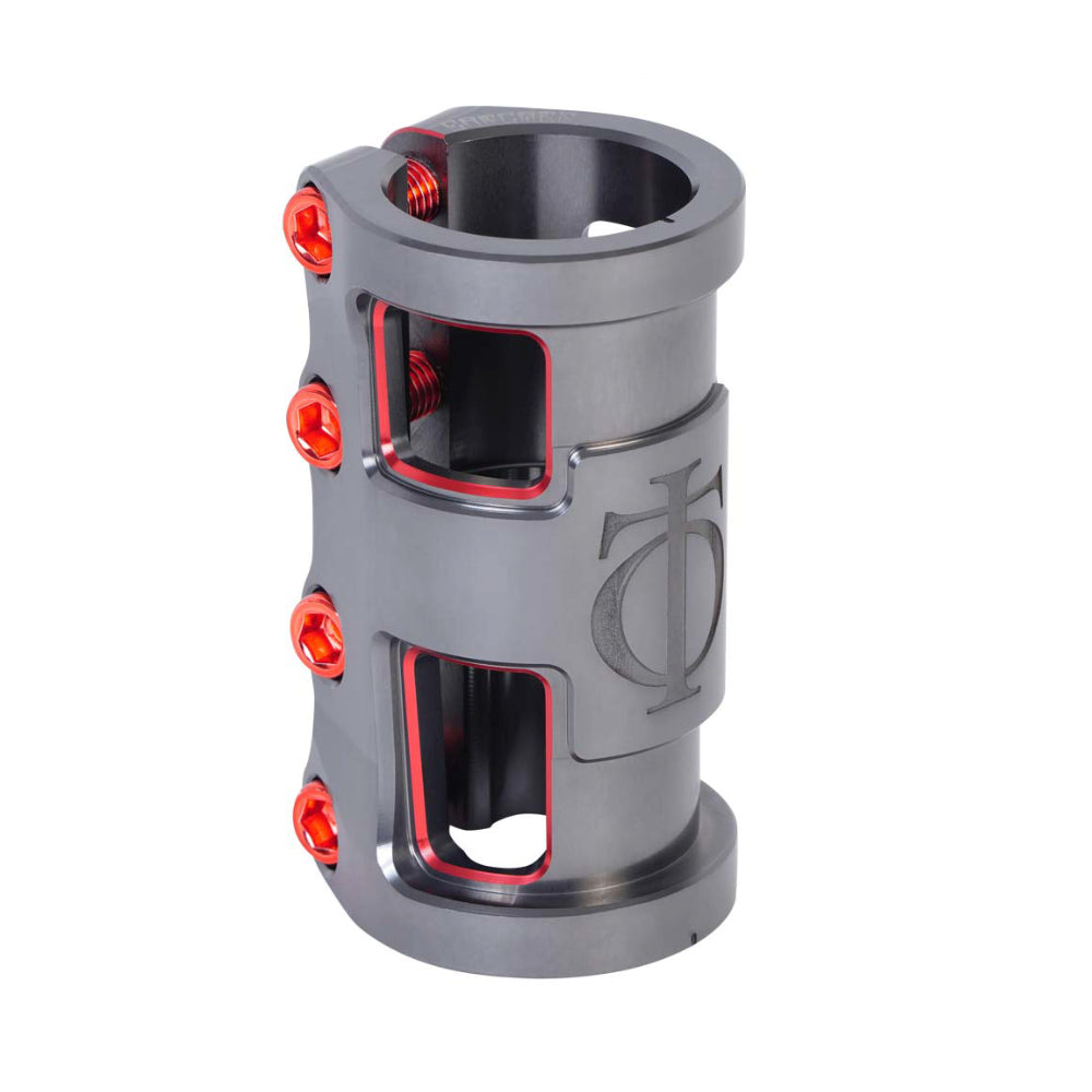 Oath Carcass SCS Light Scooter Clamp Titanium Red Angle