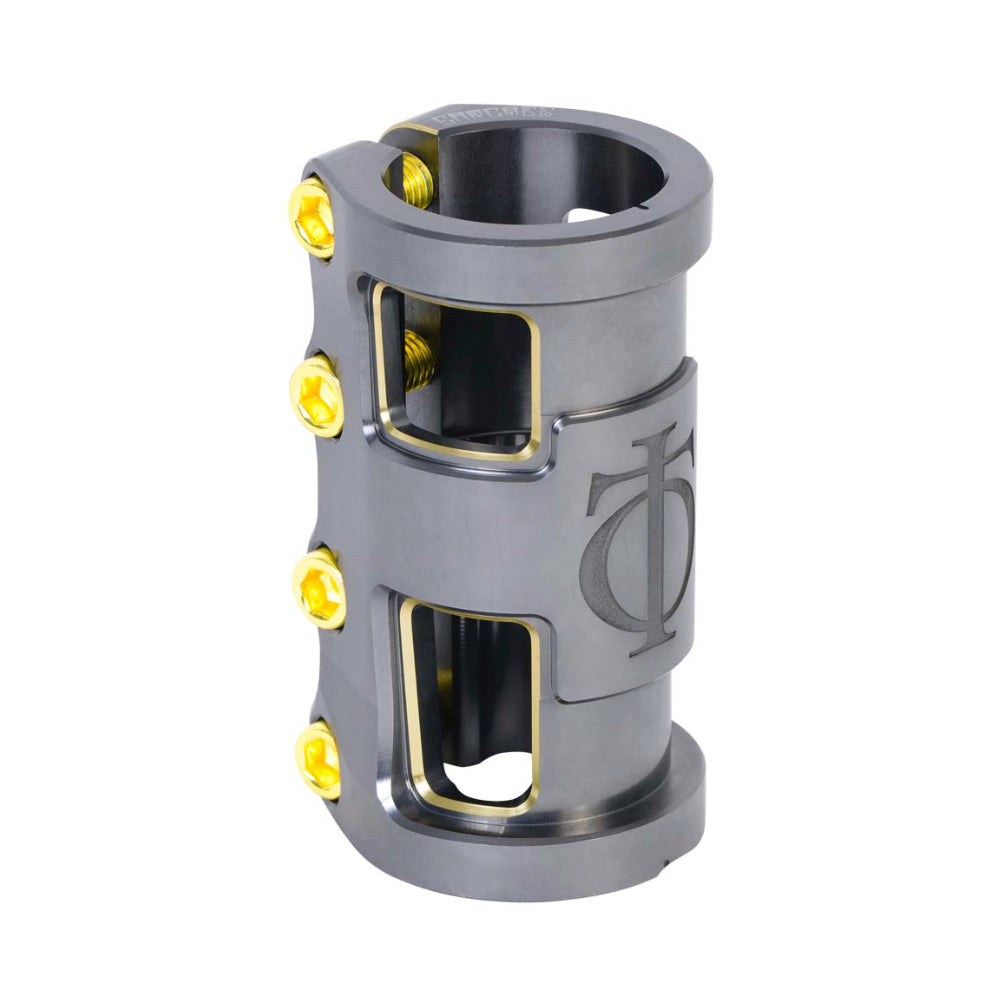 Oath Carcass SCS Light Scooter Clamp Titanium Gold Angle