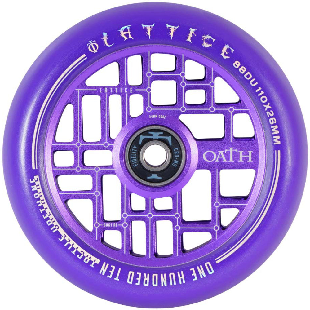 Oath Lattice 110x26mm Scooter Wheels Purple