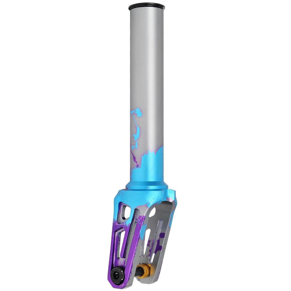 Oath Shadow HIC/SCS - Scooter Fork Blue Purple Titanium Angle