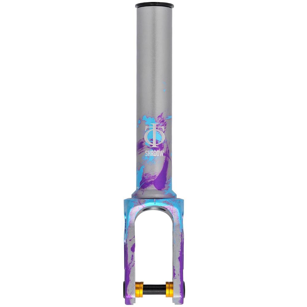 Oath Shadow HIC/SCS - Scooter Fork Blue Purple Titanium Front