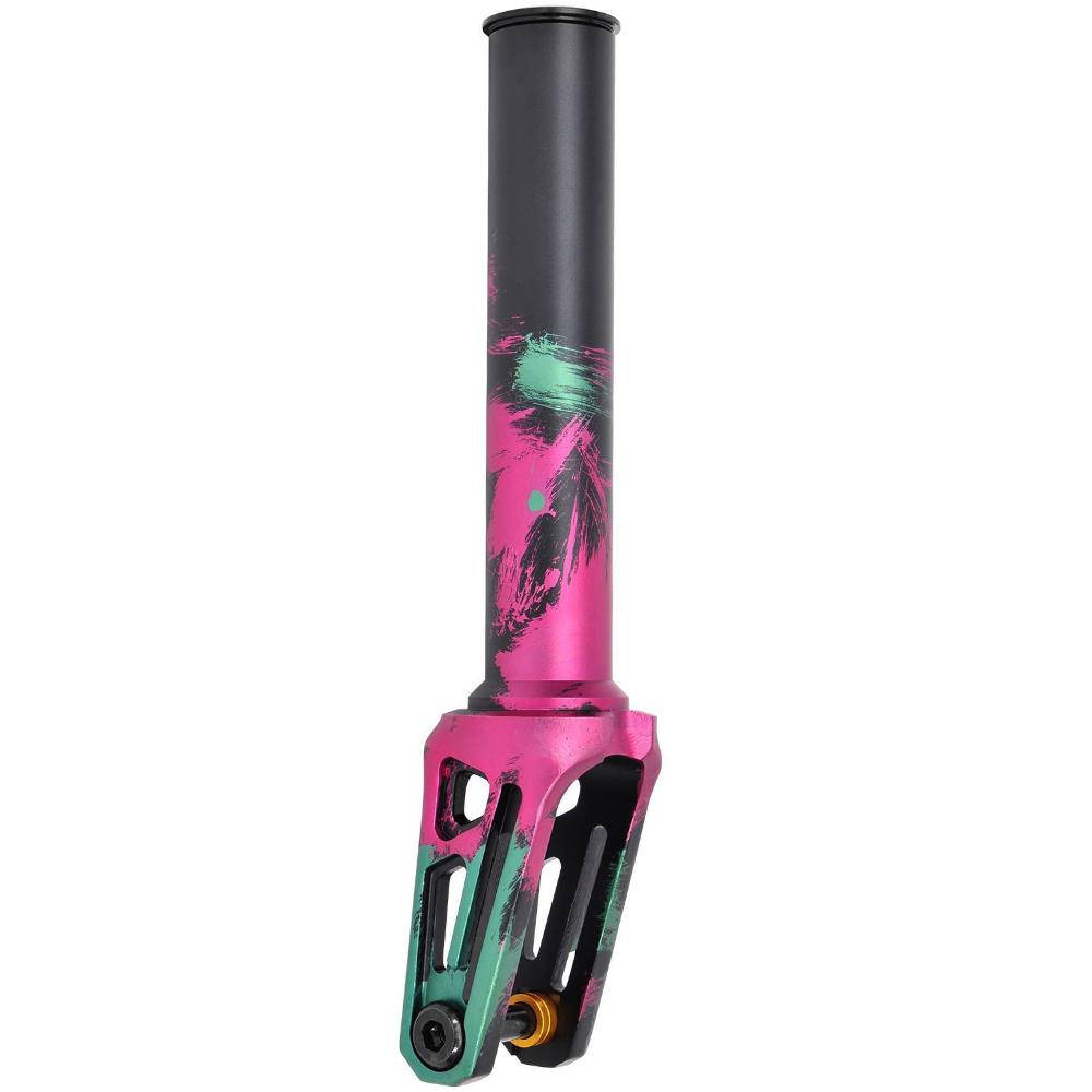 Oath Shadow HIC/SCS - Scooter Fork Green Pink Black Angle 