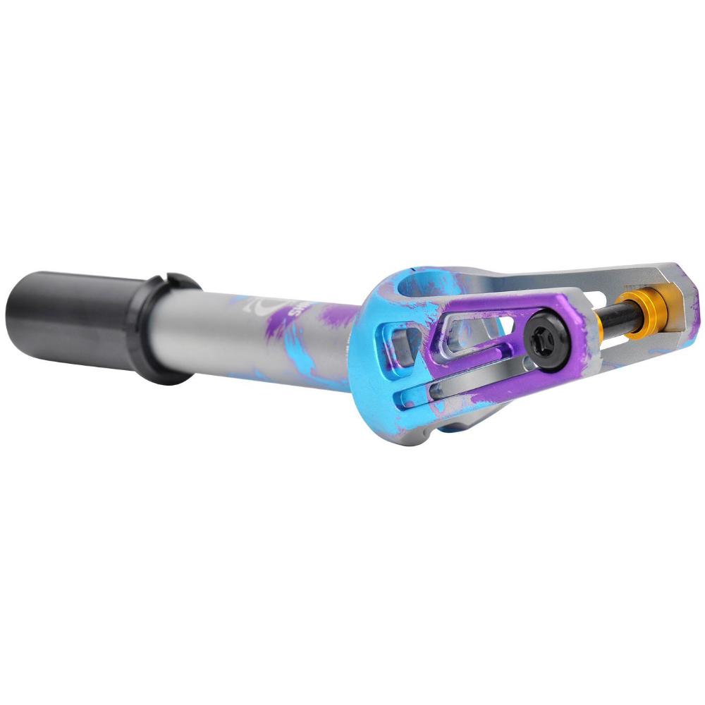 Oath Shadow IHC - Scooter Fork Blue Purple Titanium Angle Floor