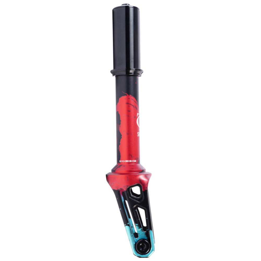 Oath Shadow IHC Scooter Fork Black Red Teal Side