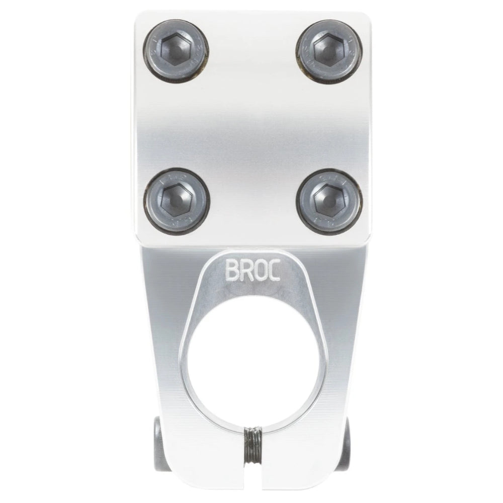 Odyssey Broc V2 Top Load 50mm Silver BMX Stem Top Writting