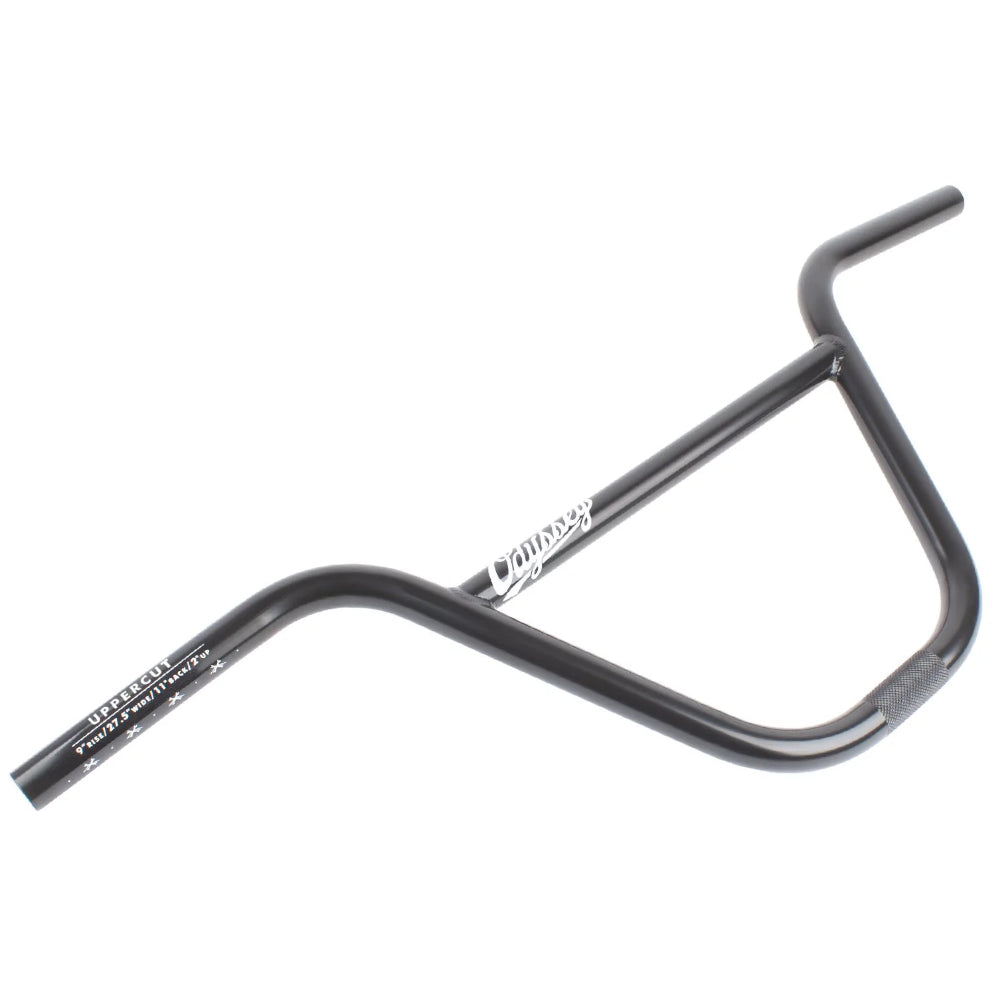 Odyssey Uppercut 9" Rustproof Black - BMX Bars Angle