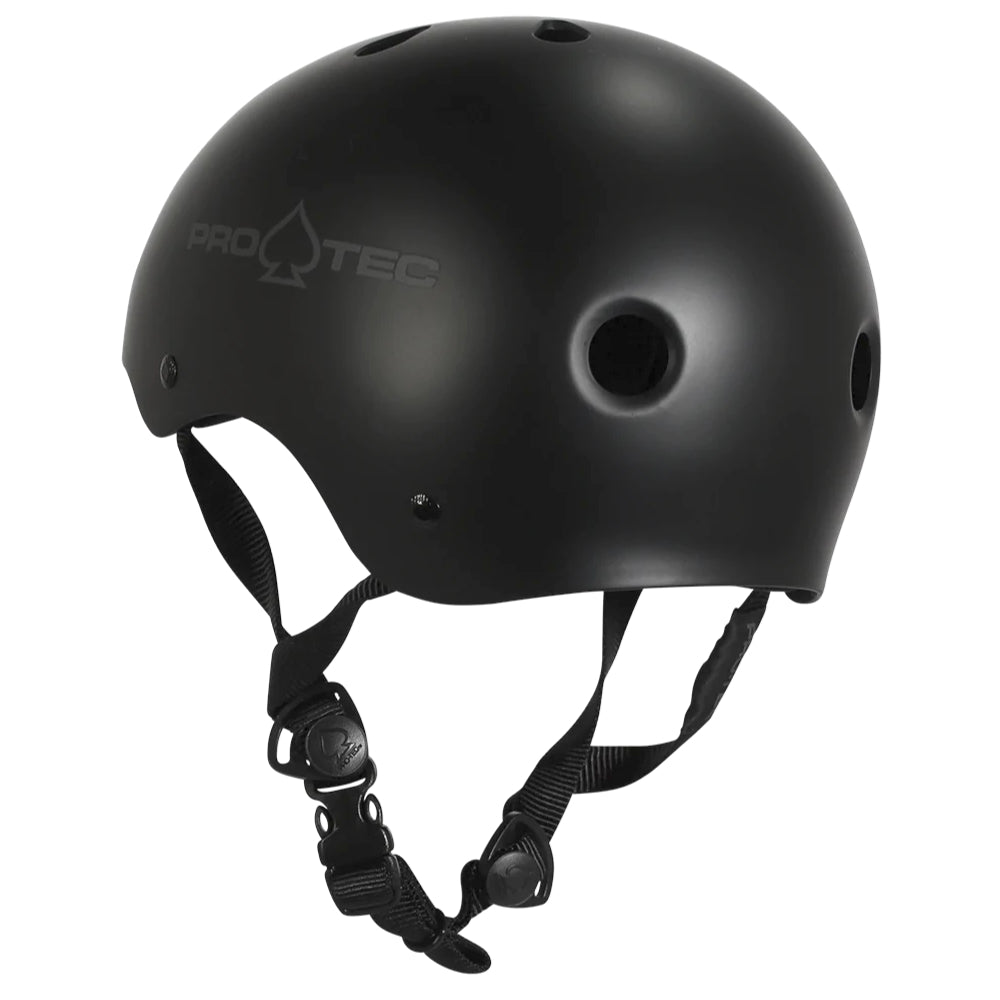 PRO-TEC Classic Skate Matte Black (CERTIFIED) - Helmet Back Left