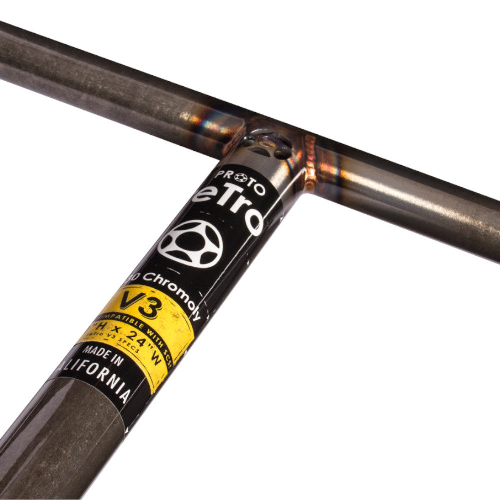 Proto Retro Lites V3 - Scooter Bar Close Up Clear Raw Logo Cut Out