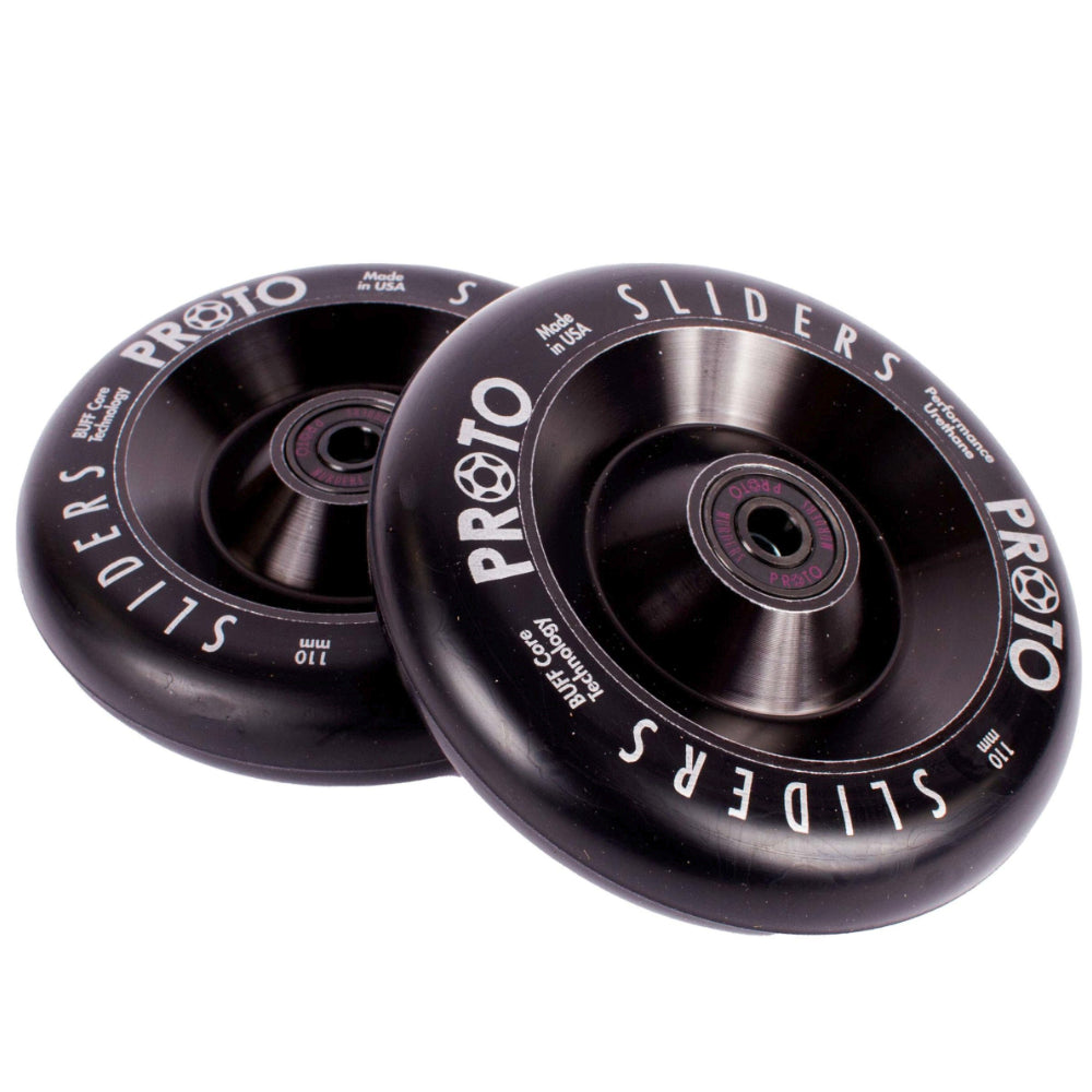 Proto Sliders Full Core Black Black (PAIR) - Scooter Wheels