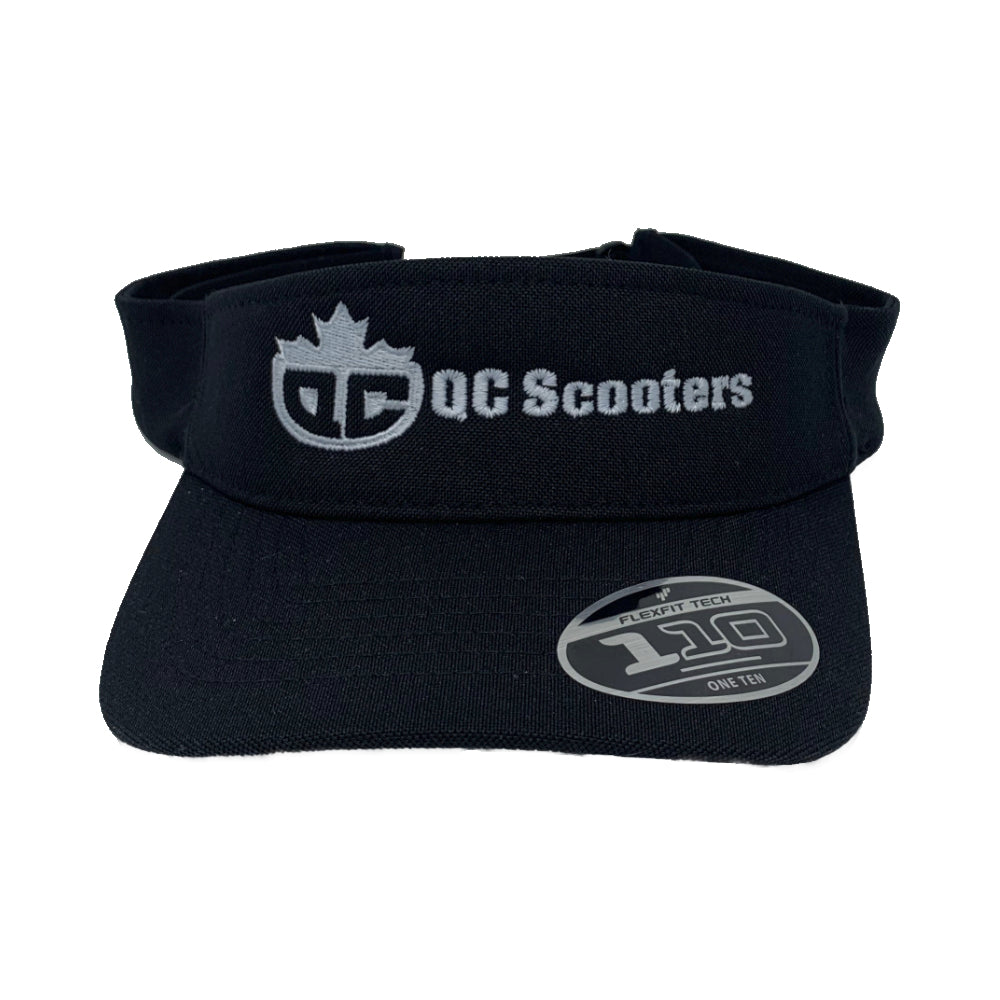 QC Scooters Tennis Visor - Hats Black Front