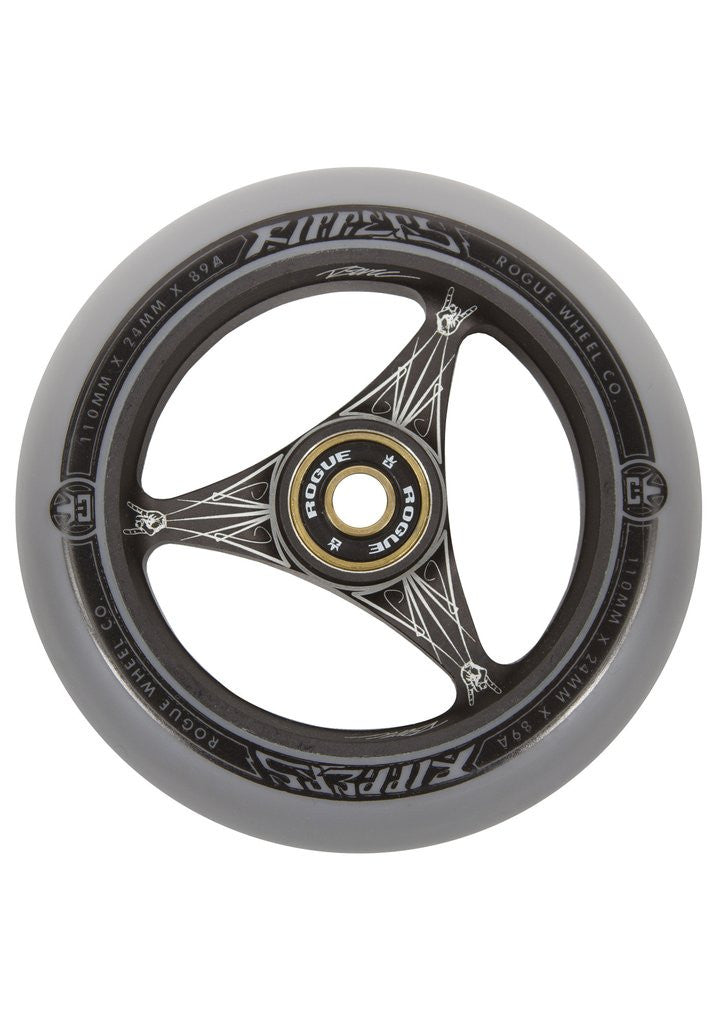 Rogue Ripper Wheels Scooter Wheels, Grey Black