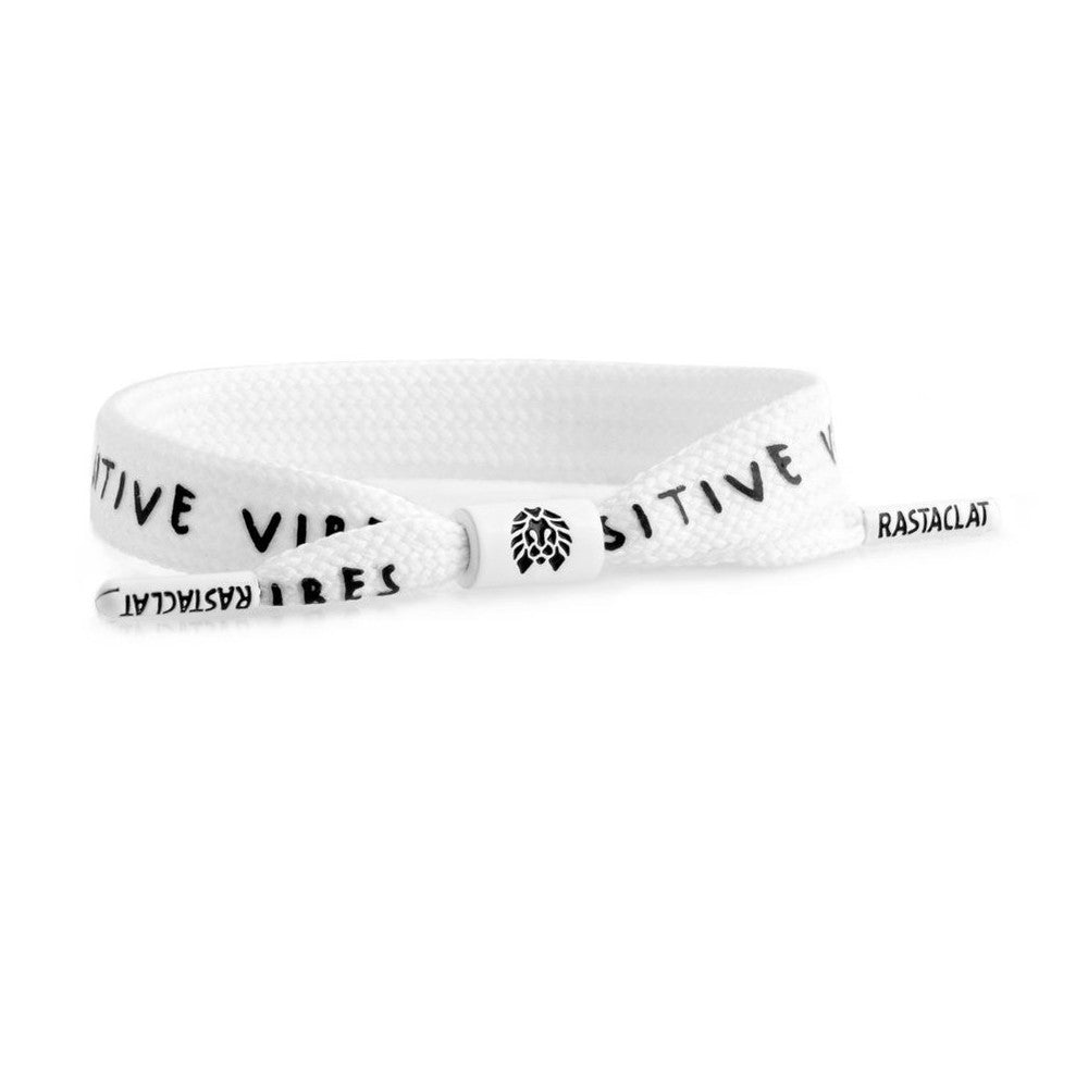 Rastaclat Single Lace Positive Vibes White - Bracelet
