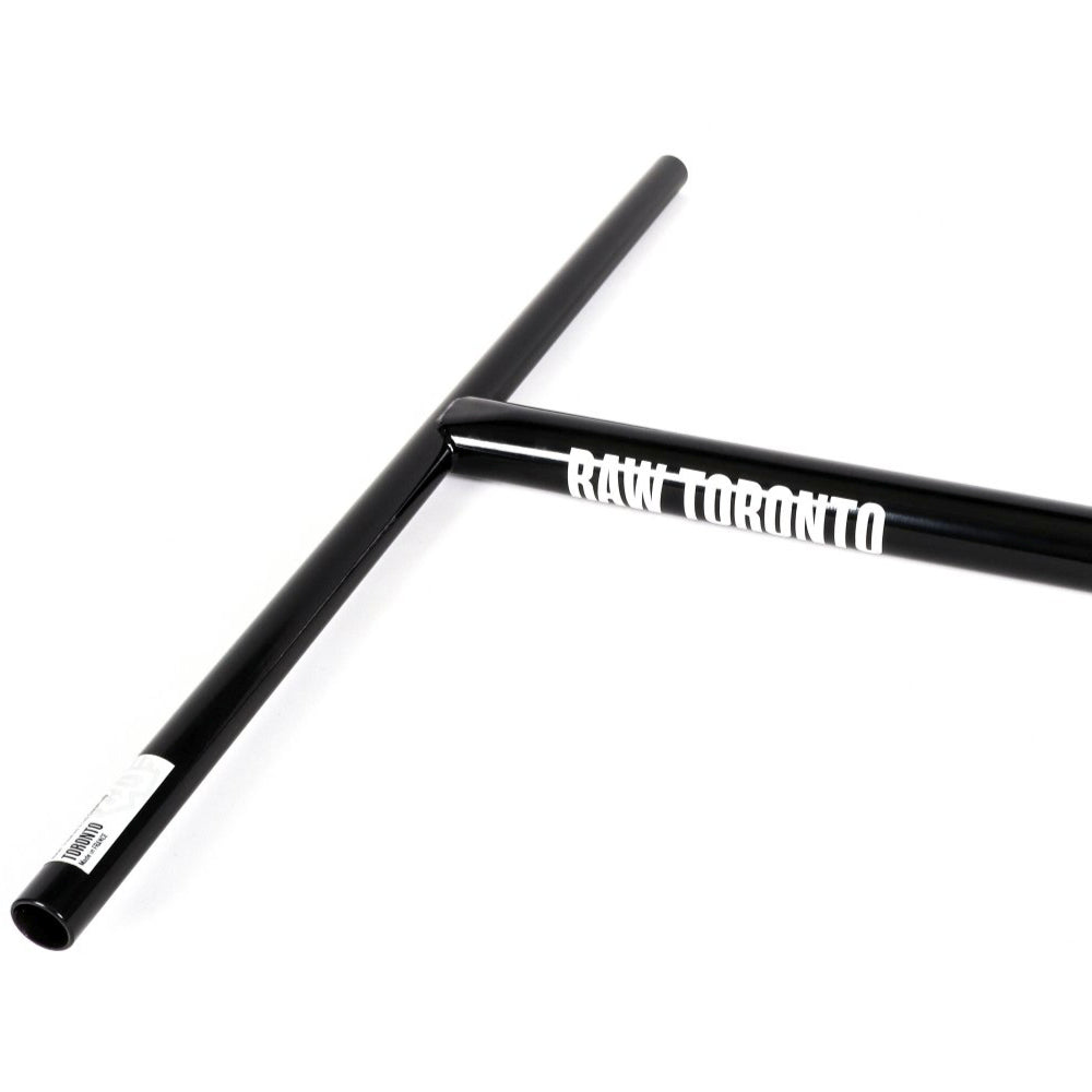 Raw Toronto v3 LT Black Scooter Bars Close Up Logo