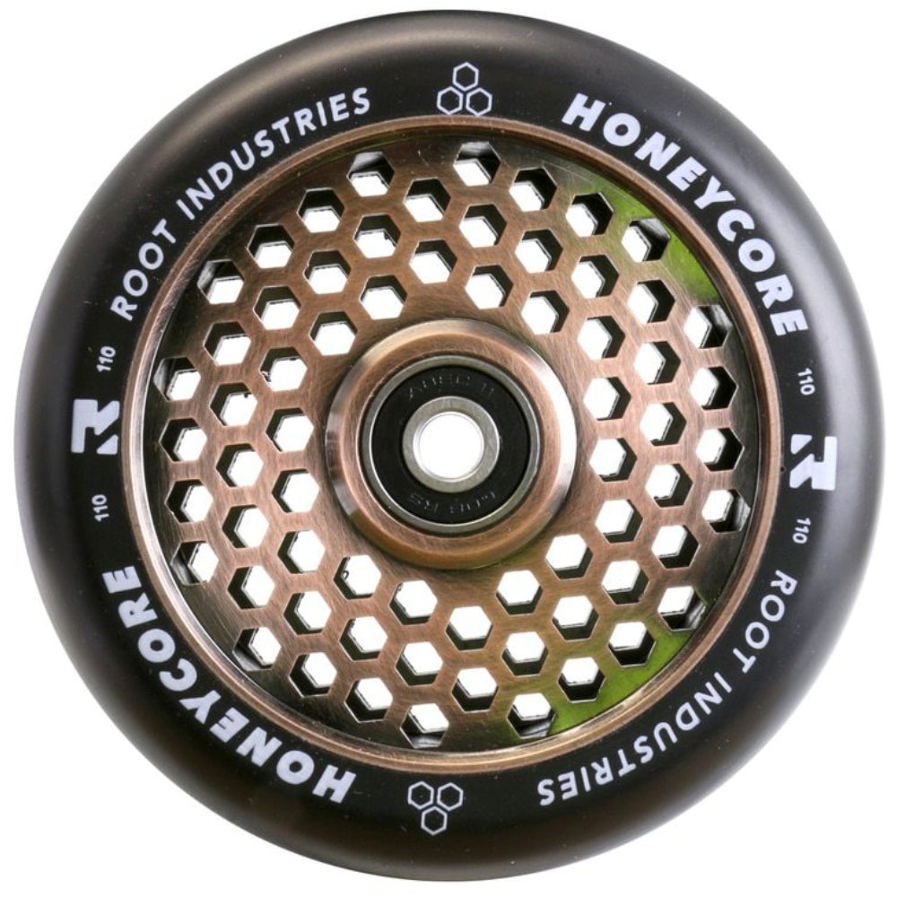 Root Industries Honeycore 110mm Black PU Freestyle Scooter Wheel Coppertone