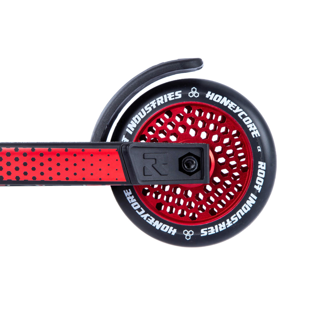 Root Industries Invictus 2 - Scooter Complete Black Red Honeycore 110mm Side