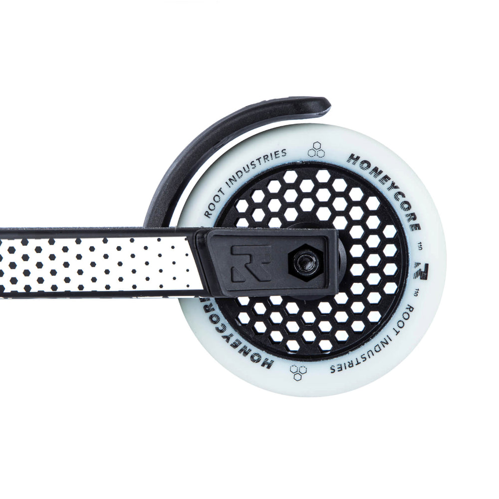 Root Industries Invictus 2 - Scooter Complete Black White Honeycore 110mm Wheel Side
