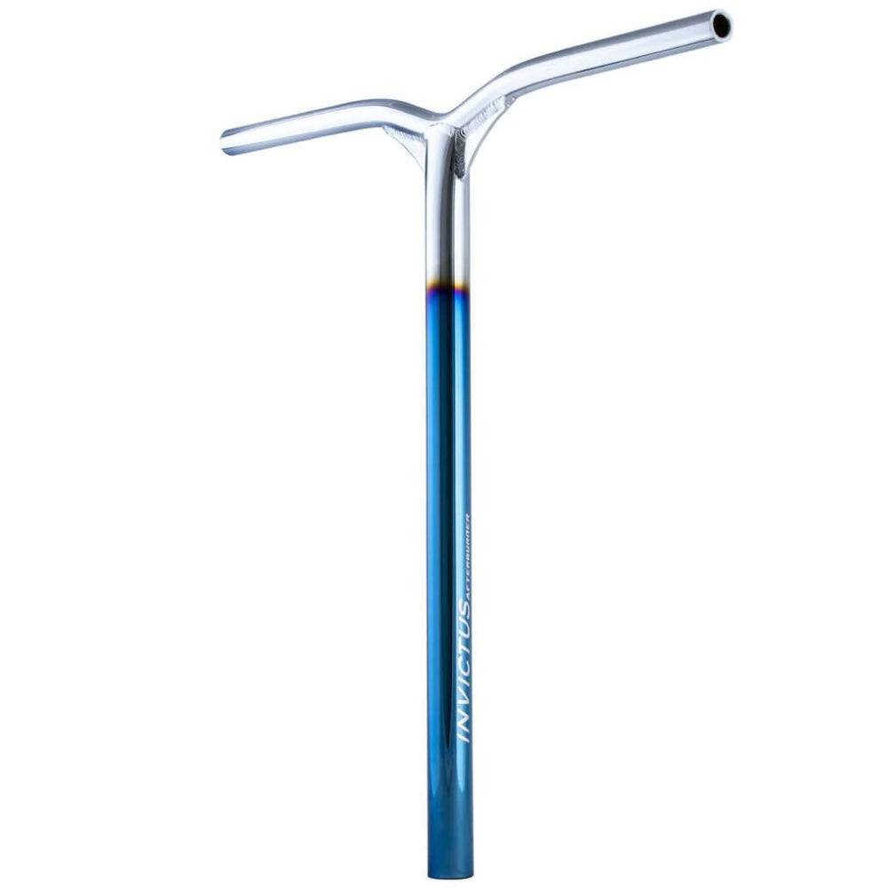 Root Industries Invictus Afterburner HMA Aluminium Freestyle Scooter Bars Blu Ray NeoChrome Angle