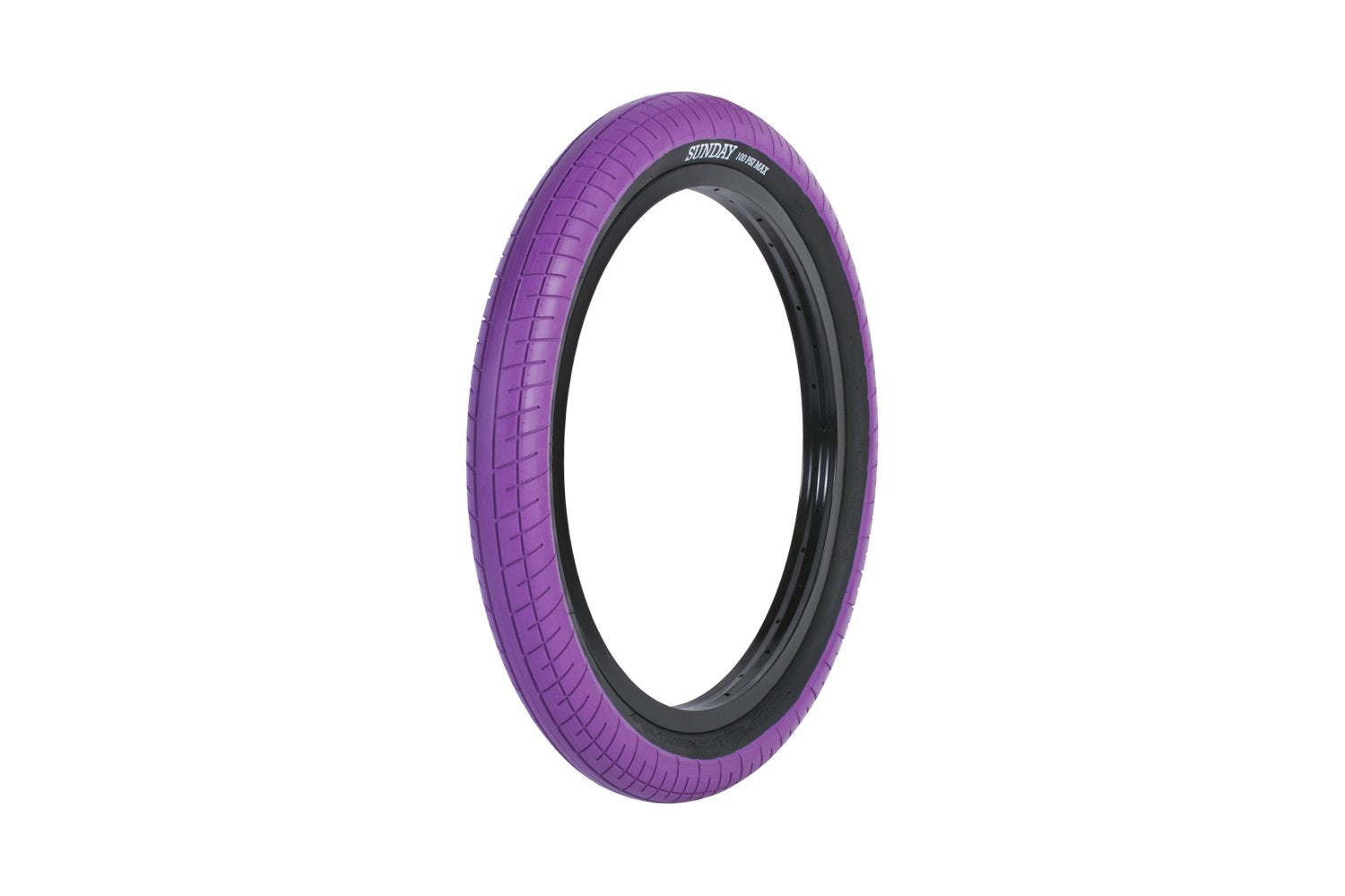 Sunday Street Sweeper Purple - BMX Tire Full View