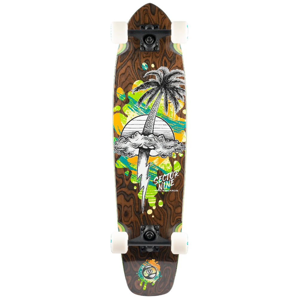 Sector 9 Strand Squall 34in - Cruiser Complete Bottom Deck Design Island Lightning