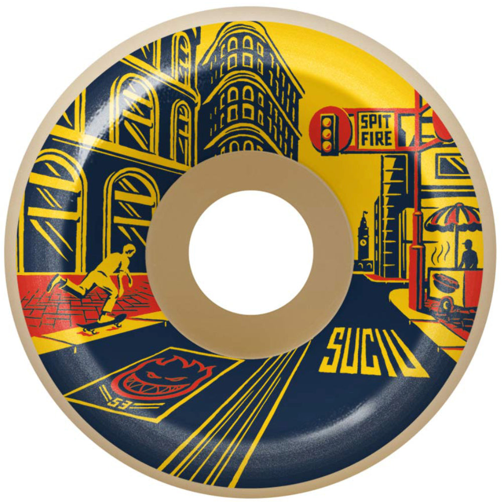 Spitfire Conical Full Formula4 Pro Mark Suciu Market 99D 54mm Skateboard Wheels