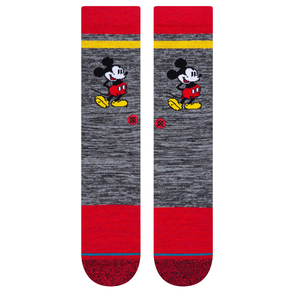 Stance Disney Vintage Mickey Red Grey 2020 Crew Socks Front
