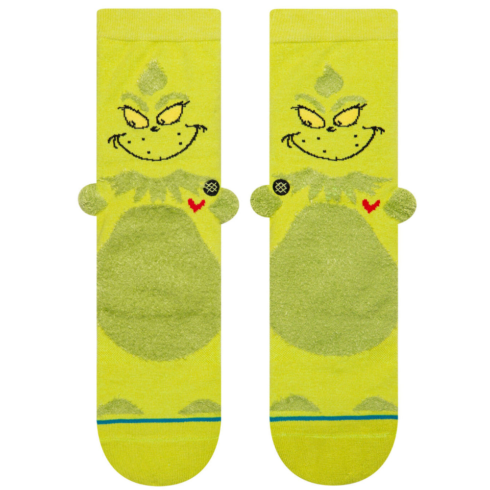 Stance Kids 3D Grinch Crew Socks Front